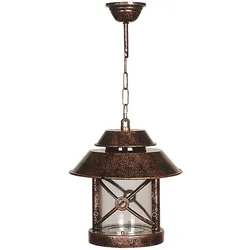 WellHome - Außenlampe 26x26x56cm aus ABS in der Farbe Braun