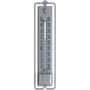 TFA Thermometer 12.2001.54, analoge Skala, -34 bis 50°C, für innen & außen, silber