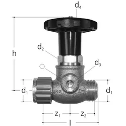 Sanipex Absperrventil LegioStop 16mm mit Entleerventil