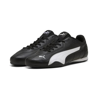 Sneaker PUMA "Catch Sneakers Erwachsene", Damen, Gr. 44, schwarz-weiß (schwarz, weiß), Obermaterial: Synthetik, Textil. Futter: Textil. Innensohle: Textil. Laufsohle: Gummi, Schuhe Sneaker