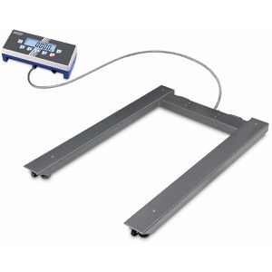Kern Palettenwaage UID 600K-1DM, Tara-Funktion, 100 g / 200 g, mit Rollen, akkubetrieben, Metall, LCD-Display, bis 600 kg, 200 Stück
