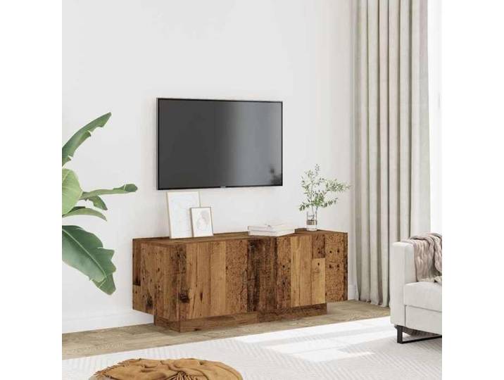 CHIC Brun Meuble TV Moderne - ZENCORE - MEUBLE DE SEJOUR - Cabinet TV - vieux bois 100x35x40cm - Bois d'ingénierie 1637