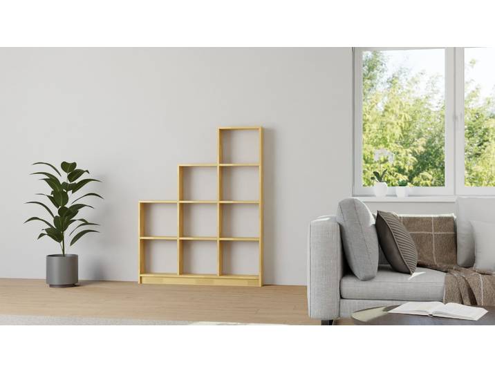 Stufenregal aus Buche (120 cm breit) Buche Natur geölt