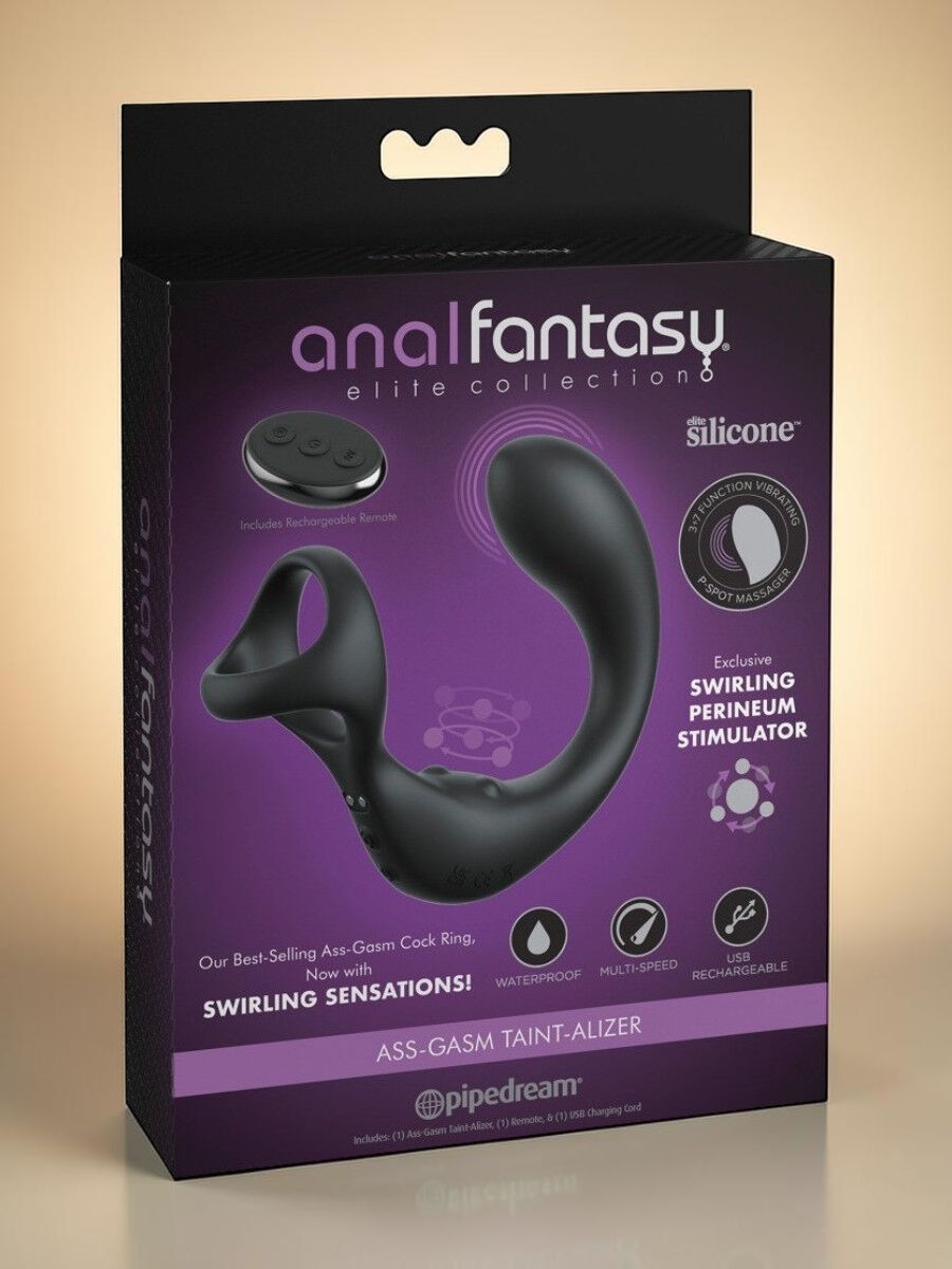 Elitegroup Vibromasseur prostatique avec anneau et stimulation périnéale rechargeable