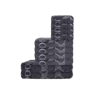Handtuch JOOP "Handtuch 10er Pack", grau (anthrazit), B:50cm, Obermaterial: 100% Baumwolle CO., Handtücher