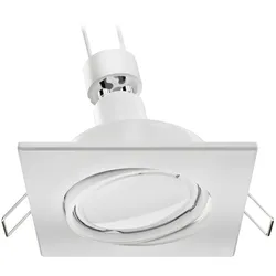 ledscom.de Deckeneinbaustrahler RIR Einbaurahmen weiß matt eckig schwenkbar GU10 LED 6,826W= 6,826W 630lm 100° warm-weiß