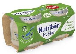 Nutribén Bipack Babynahrung Grüne Bohnen mit Kartoffeln 2x120 gr