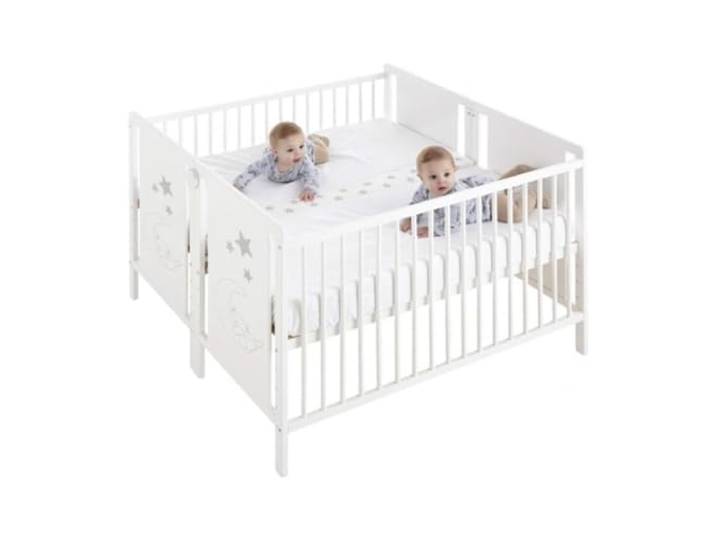 Indi CoolDreams Doppelbett, 120 x 60 cm, Verwendung ab der Geburt Nordischer Kinderstil. Von der Geburt bis zu 3 Jahren. Set inklusive, 2 komplette Einheiten.