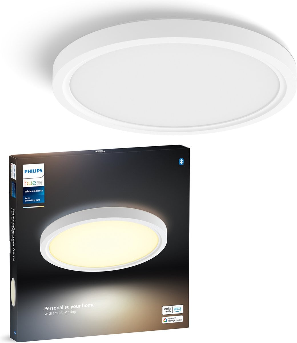Philips Hue Tento plafondlamp - wit - rond - LED