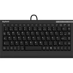 KeySonic ACK-595C+ kabelgebundene Mini Tastatur - QWERTY US - schwarz