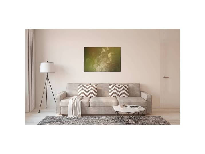 Impression sur toile Blumen Dutch Polyester PVC / Épicéa Jaune/Jaune 90 x 60cm