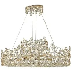 Elstead Lighting, Pendelleuchte, Anya Hängeleuchte E14 10-fach Blattsilber (E14)