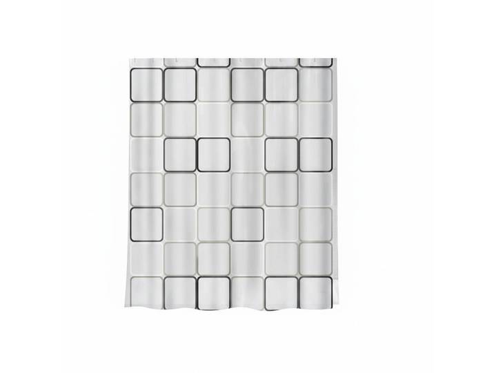 Spirella Duschvorhang Frame, Schwarz, Kunststoff, Graphik, 180x200 cm, wasserundurchlässig, Heimtextilien, Badtextilien, Duschvorhänge