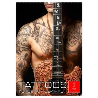 Tattoos Kunst auf der Haut (Wandkalender 2027 DIN A2 hoch), CALVENDO Monatskalender