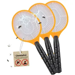 H+H TS 103 Elektrische Fliegenklatsche 3er Set Insektenfänger Mückenklatsche 3V