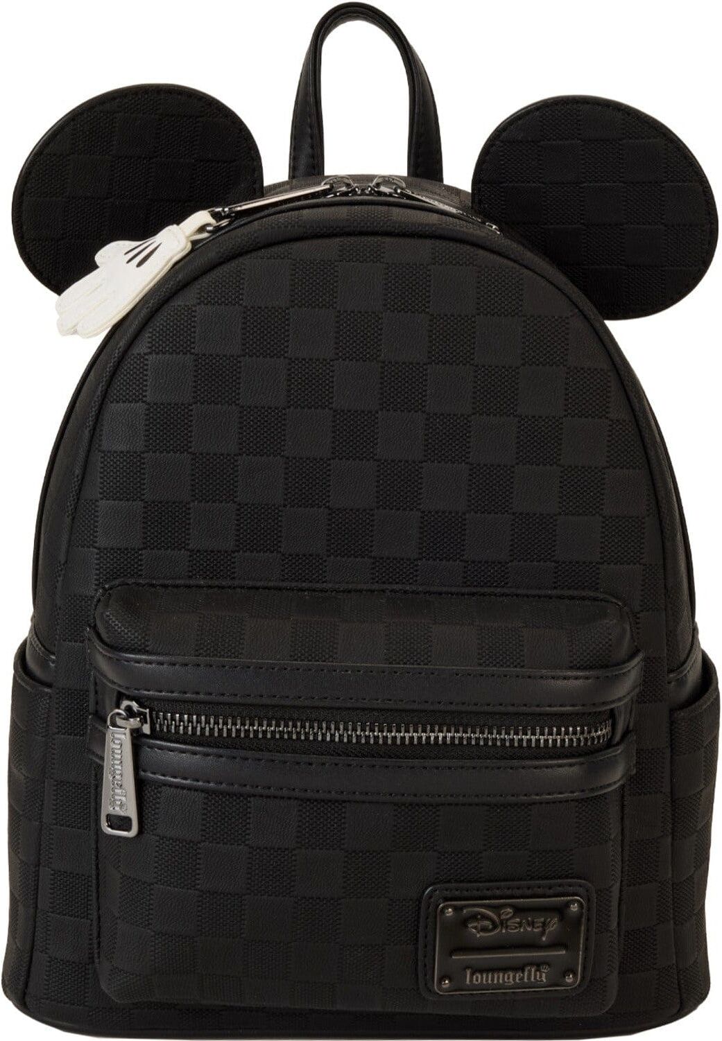 Loungefly Disney Mickey Ear Evergreen Mini Backpack - Officially Licensed Disney, Vegan Faux-Leather, Polyester