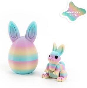 Uplifted Finds 3D Printed Rabbit Eggs Ornament   Artistic Easter Animal Figurine n