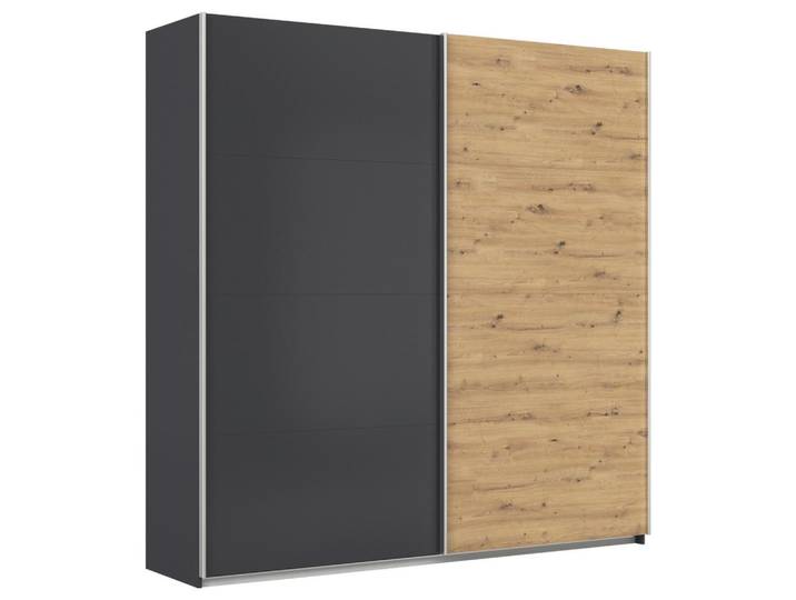 Schwebetürenschrank B: 225cm Feldkirch Grau/Eiche Dekor