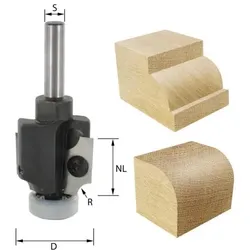 ENT Abrund- und Viertelstabfräser HW mit Wendemesser und Kugellager 6 mm | 32 mm