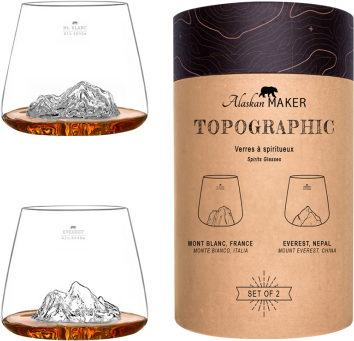 2 Gläser Spirituosen - Everest & Mont Blanc - Alaskan Maker