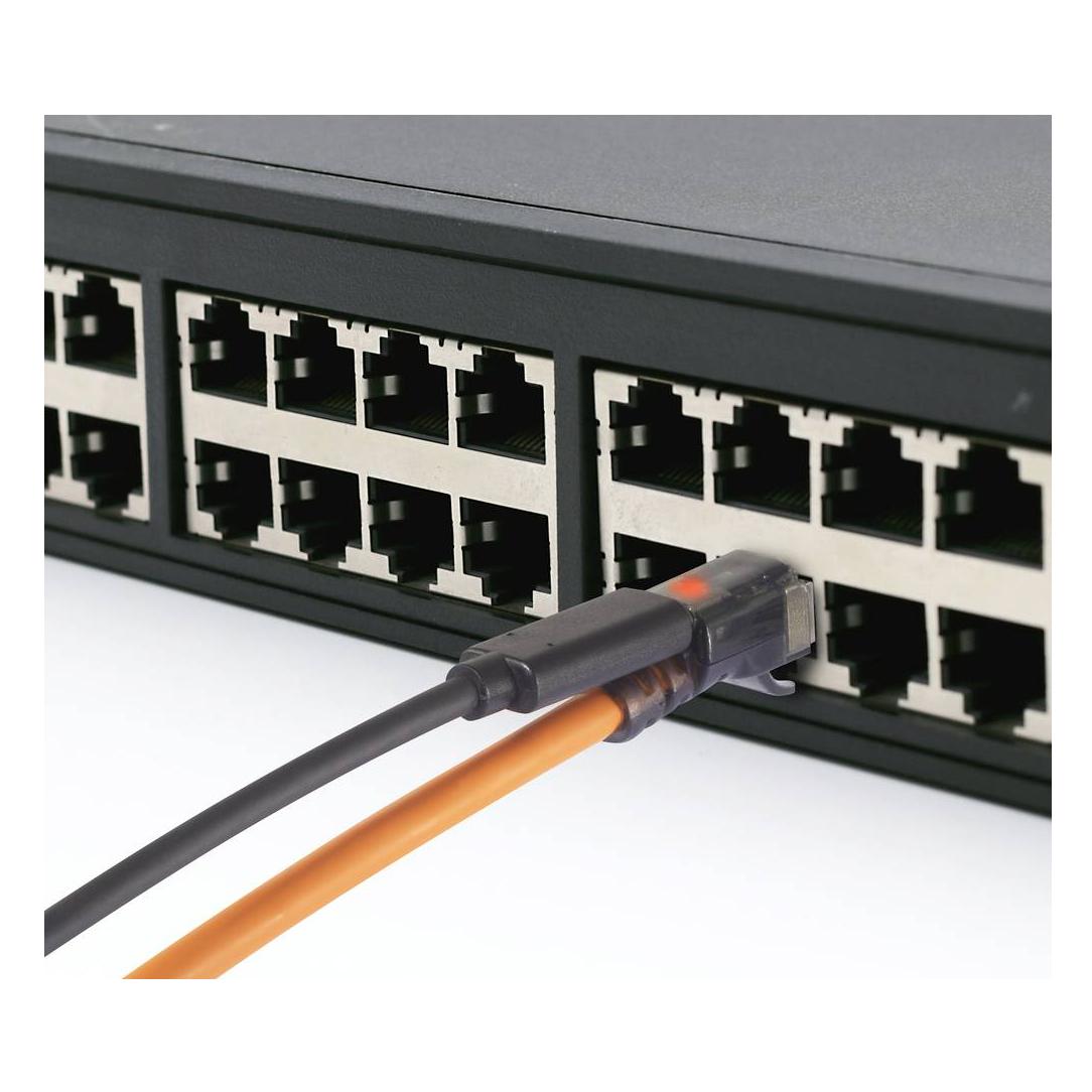 Renkforce RJ45 Netzwerkkabel Patchkabel CAT 6a S/FTP 1.00 m Orange Port-Finder-Funktion (RF-6609648) (S/FTP, CAT6a, 1 m) (RF-6609648)