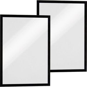 Durable Inforahmen 4985-01 Duraframe Magnetic Plus, A4, Rückseite magnetisch, schwarz, 2 Stück