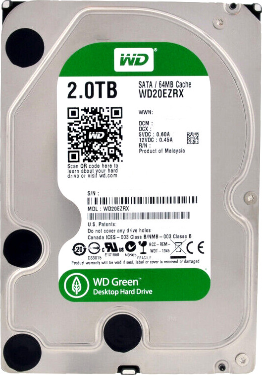 Western Digital Caviar Green WD20EZRX 2 TB harde schijf