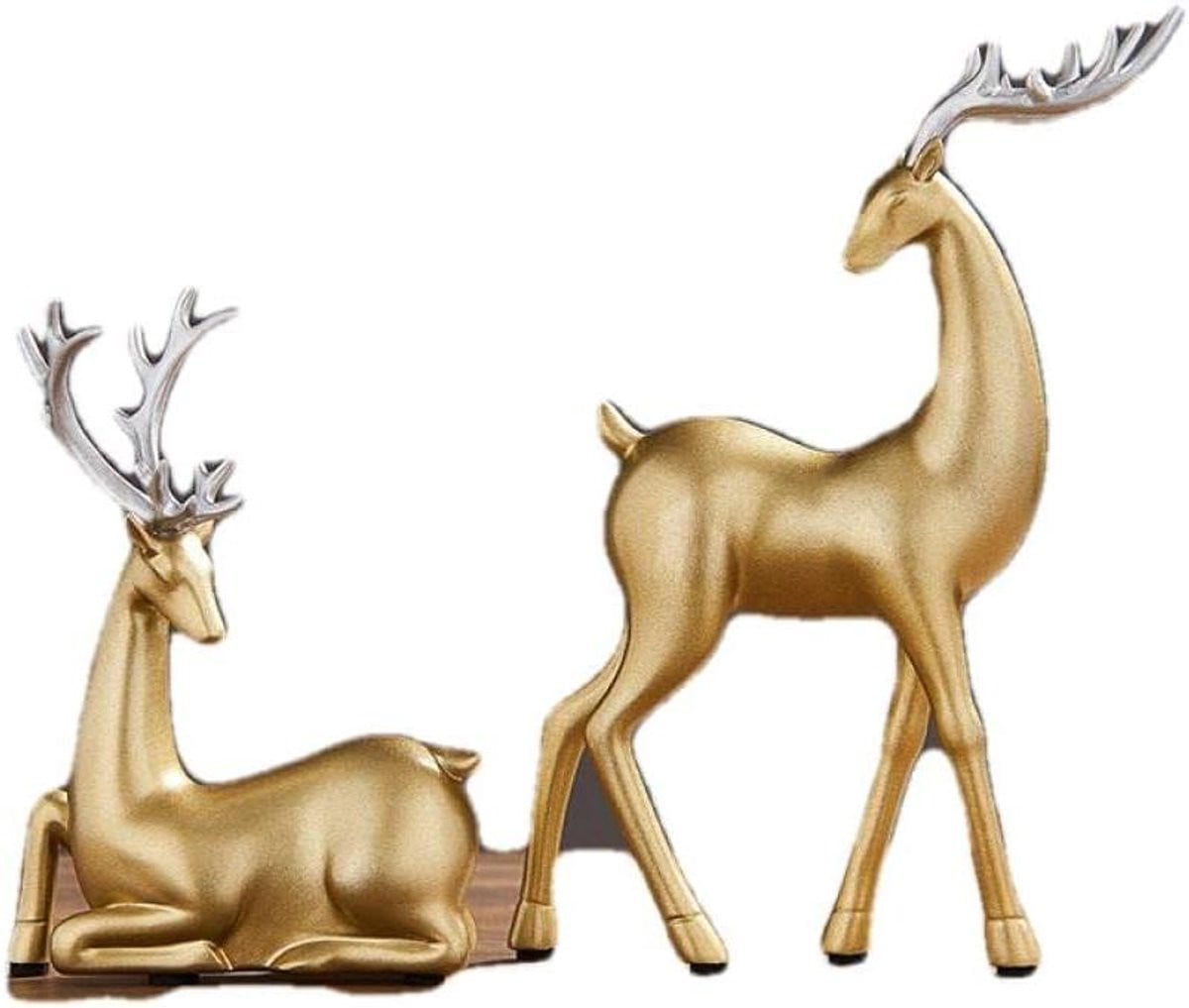 Gouden herten standbeeld voor moderne huisdecoratie