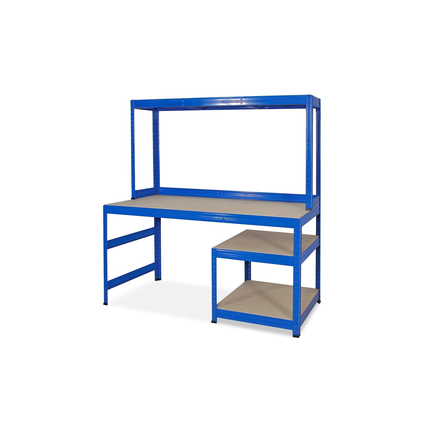 BRB Werkbankregal mit Regalaufsatz 1500x600/300x1500 mm versch. Ausführungen