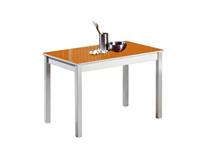 ASTIMESA Fija Küchentisch, Metall, Orange, 100 x 60 cm