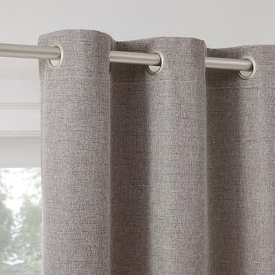 Sun Zero Tula Crosshatch Total Blackout Grommet 1-Piece Curtain Panel, Single Panel