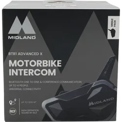 Midland BTR1 Advanced X, Bluetooth Kommunikation, Einzelgerät (0.80 km), Walkie Talkie