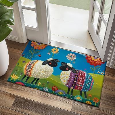 LightInthebox Sheeps Doormat Floor Mats Washable Rugs Kitchen Mat Non-Slip Oil Proof Rug Indoor Outdoor Mat Bedroom Decor Bathroom Mat Entrance Rug