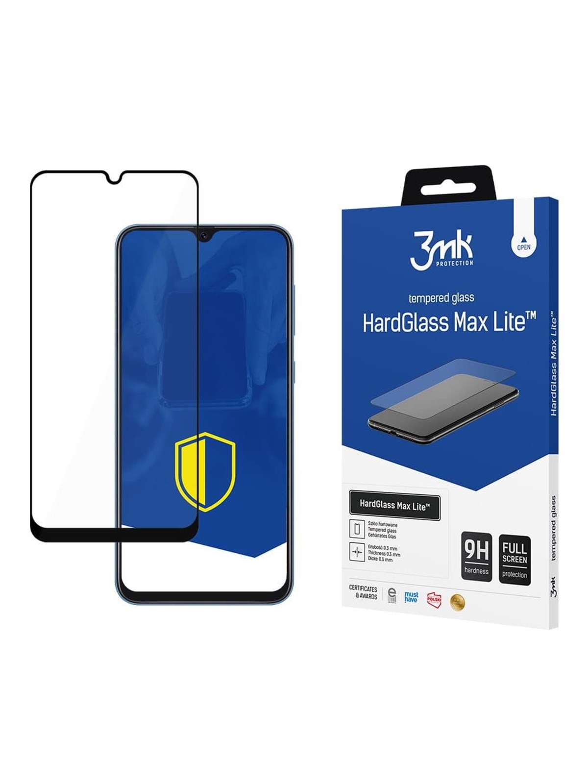 3mk HardGlass Max Lite Black Tempered Glass - Samsung Galaxy A30