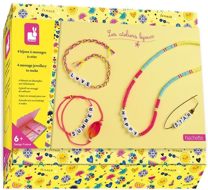 Les Ateliers Bijoux : 4 Bijoux à Messages à Créer - Janod