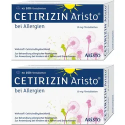 CETIRIZIN Aristo Doppelpack 2X100 St Filmtabletten