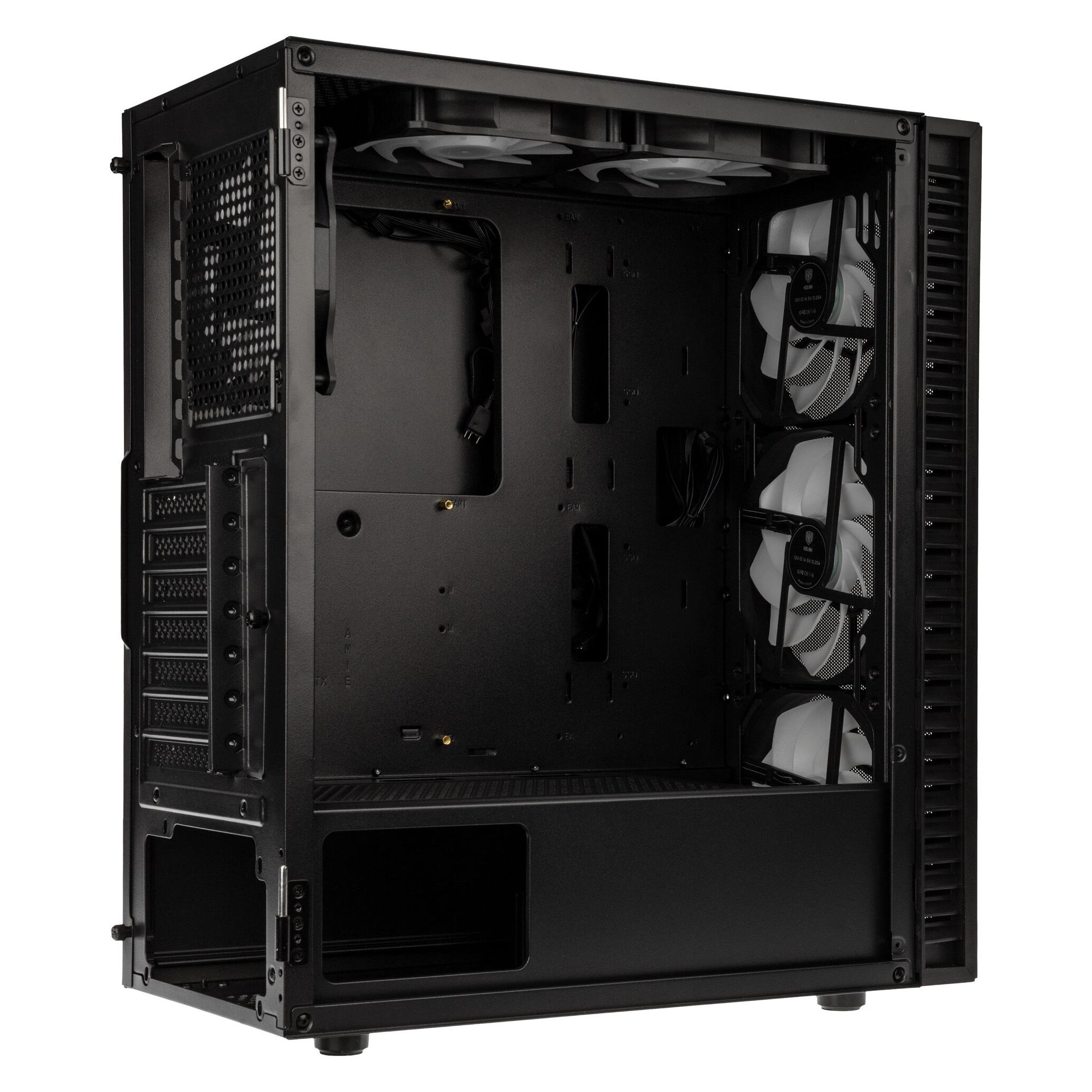 Kolink Observatory HF Plus Mesh ARGB Midi Tower Case - Black (ATX, mATX, Mini-ITX) (OBSERVATORY HF PLUS MB)