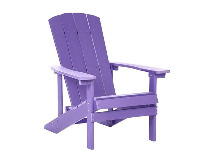 Beliani Moderner Muskoka Gartenstuhl violett Purpur mit Breiten Armlehnen Adirondack
