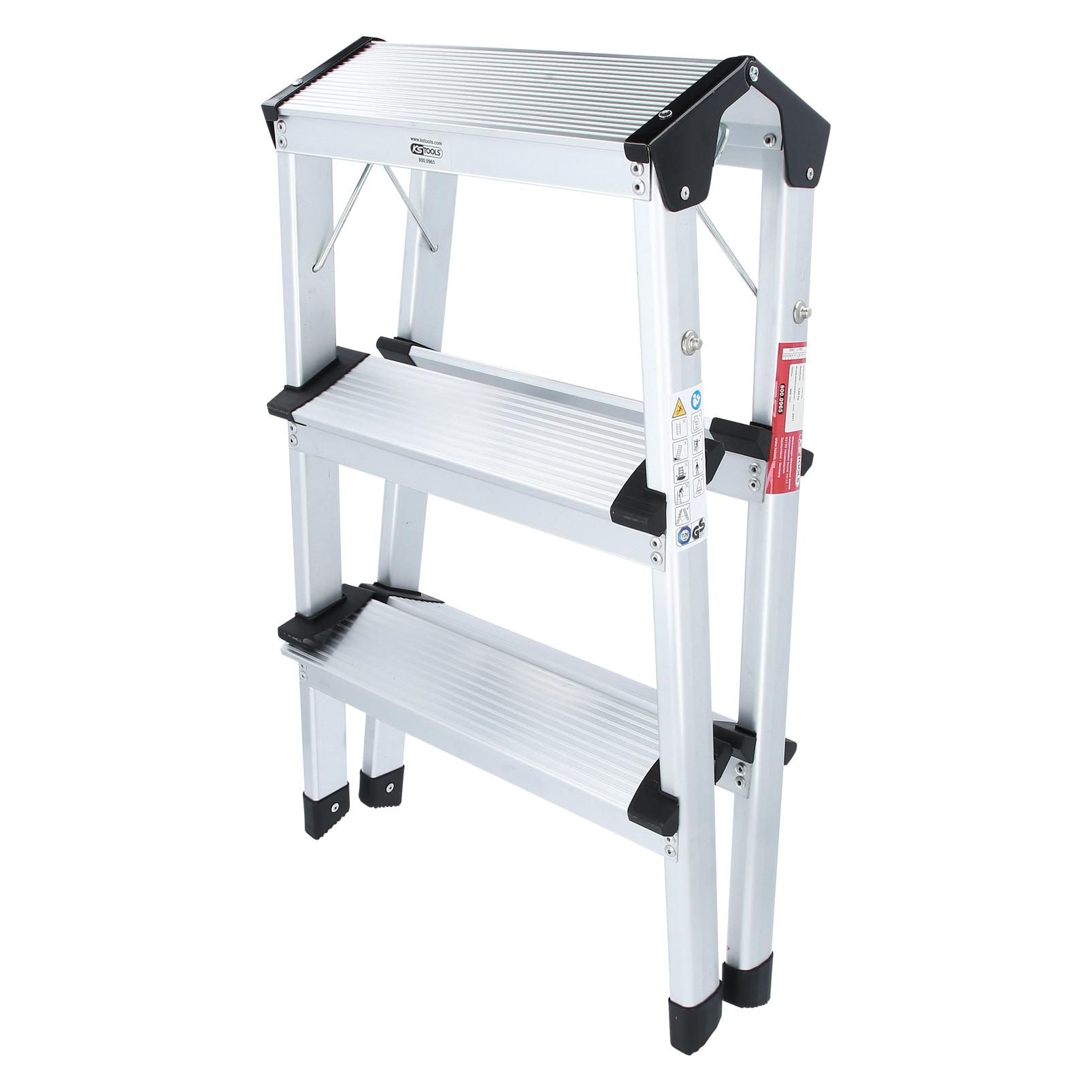 KS Tools Aluminium-Stufen-Stehleiter | 800.0965 (Stehleiter, 62 cm) (800.0965)