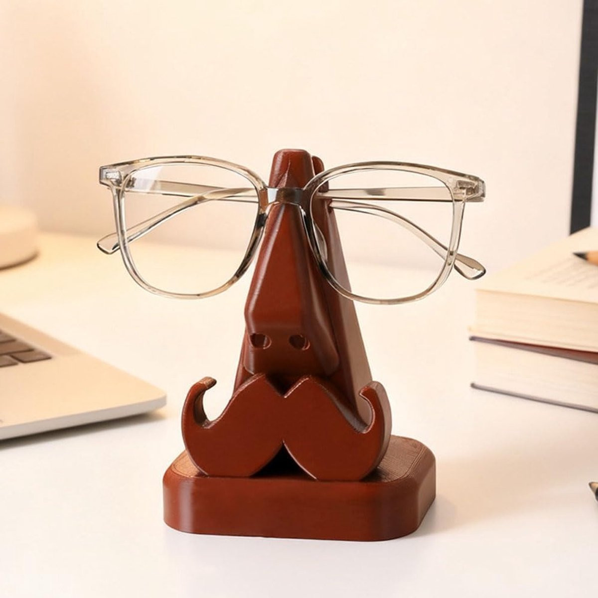 Cartoon Baard Lenzenvloeistof Houder - Creatieve Brilstand en Dier Ornament Decoratie
