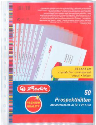 Prospekthülle Premium, DIN A4, PP-Folie, glatt, dokumentenecht, 50 Stück, extra stark