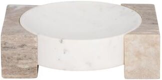 "Sagebrook Home 10"" Marble Bowl With Onyx Sides - 10"" x 8"" x 3"""