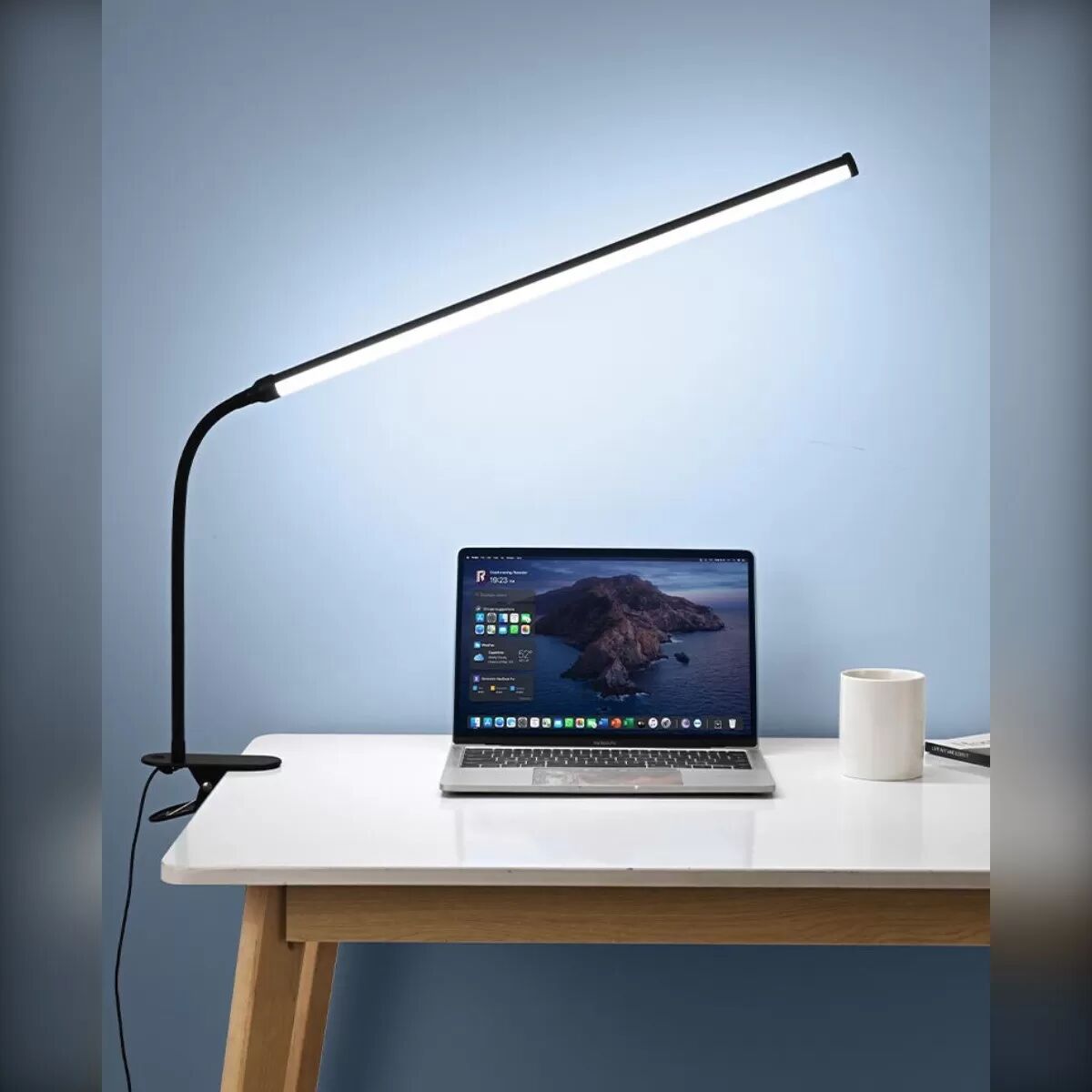 INF LED-Klemmleuchte für Augenpflege — Vollspektrum 13W USB-Klemme, Flimmerfrei, Einstellbare Farbtemperatur 38 cm