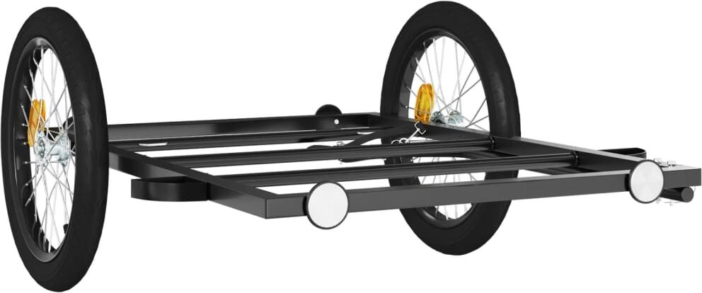vidaXL Remorque de vélo noir 135x68x37 cm fer