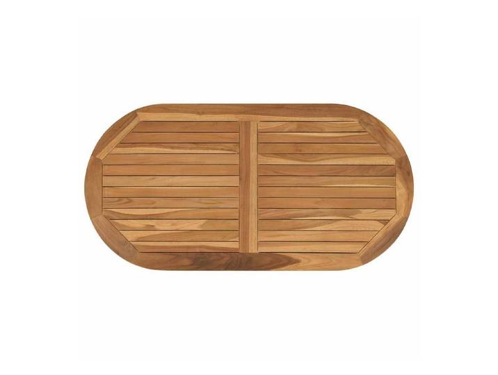 vidaXL Tischplatte Tischplatte Oval Massives holz Natur (1 St)