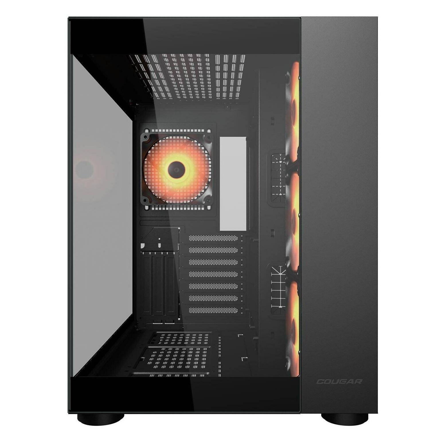 Cougar Boitier Moyen Tour ATX FV150 RGB avec panneaux vitrés (Noir) (ATX, mATX, Mini-ITX) (CGR-5KA1B-RGB)