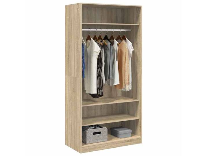 Garde-robe - NGM - Armoire penderie - grande espace - Chêne sonoma 100x50x200 cm Bois d'ingénierie LH3566632