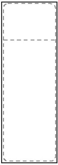 Transportetikett Termo falsad, perforerad, 107x252mm, 2000/fp