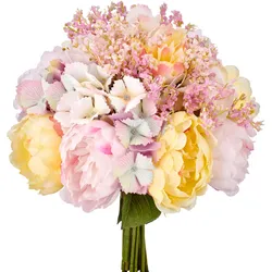 Kunstpflanze Päonien-Hortensie (DH 30x33 cm) - bunt - DH 30x33 cm
