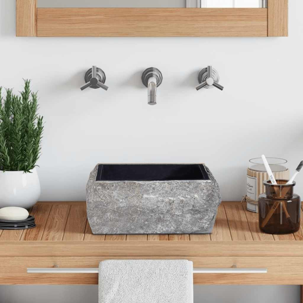 Borough Wharf Traub 300 mm L x 300 mm W Marble Square Sink Black 300mm W
